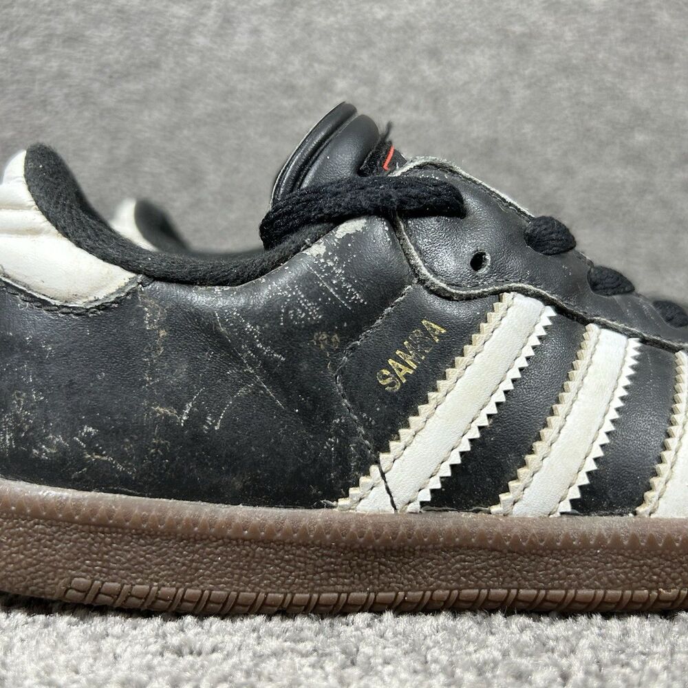 Adidas Samba 036516 Kids Sz 13K Black Indoor Classic Athletic Soccer Shoes Used - Picture 2 of 12